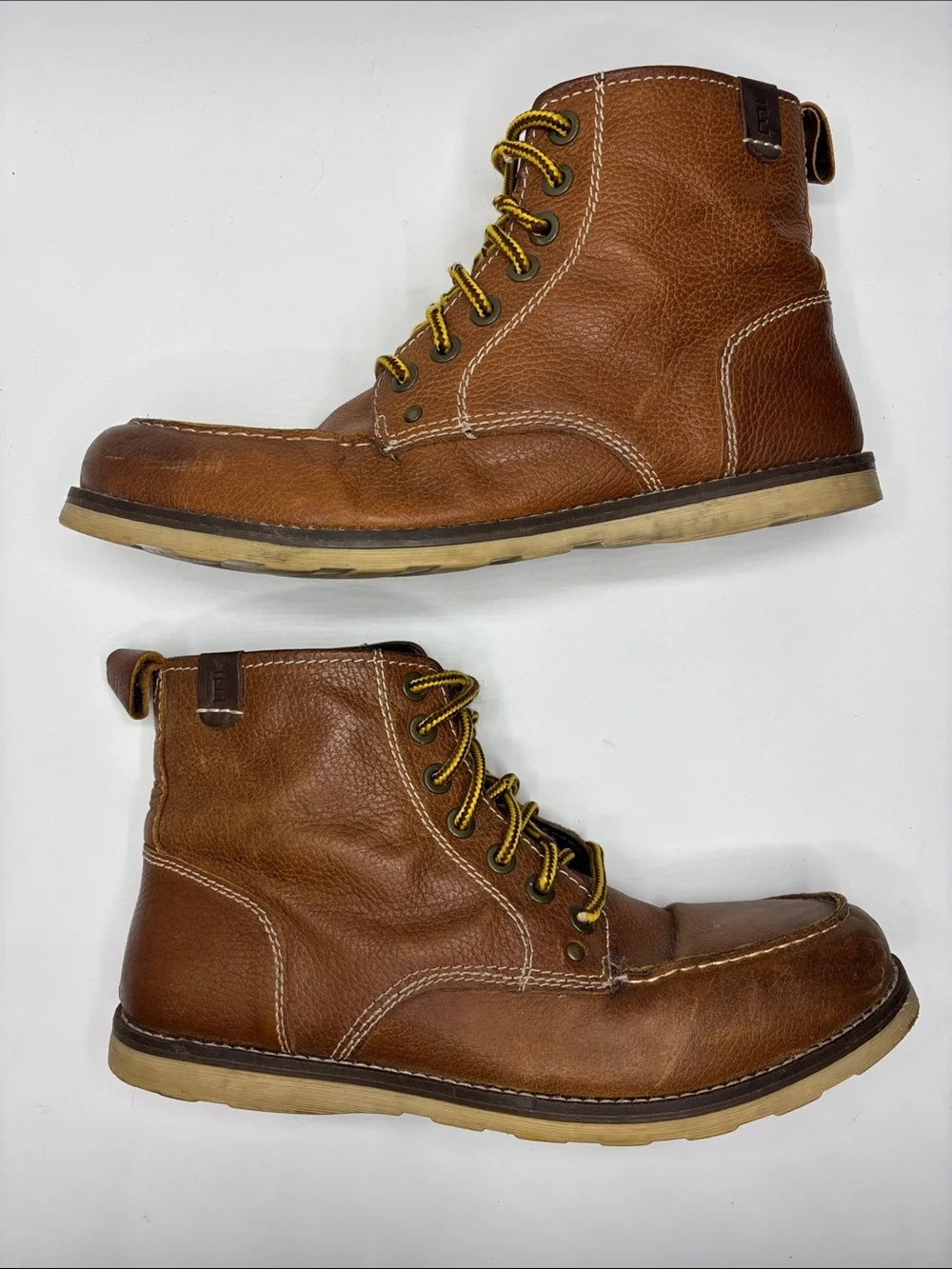 Crevo Men’s Buck 226 Brown Caramel Leather Lace Up Crepe Sole Work Boot Size 12
